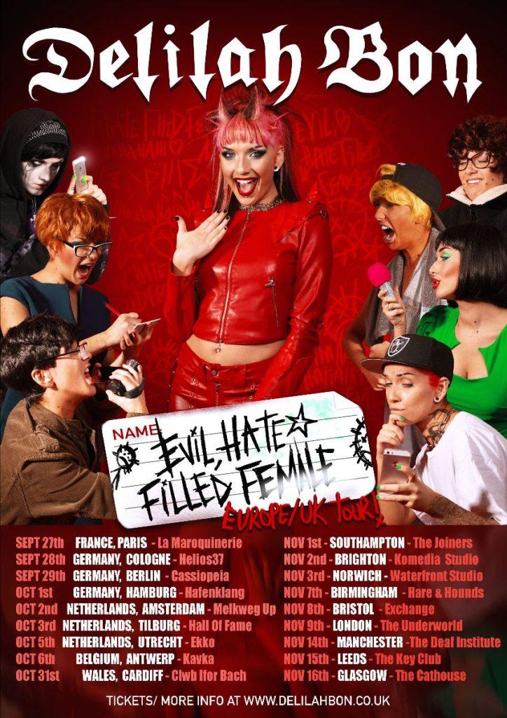 delilah bon evil hate tour
