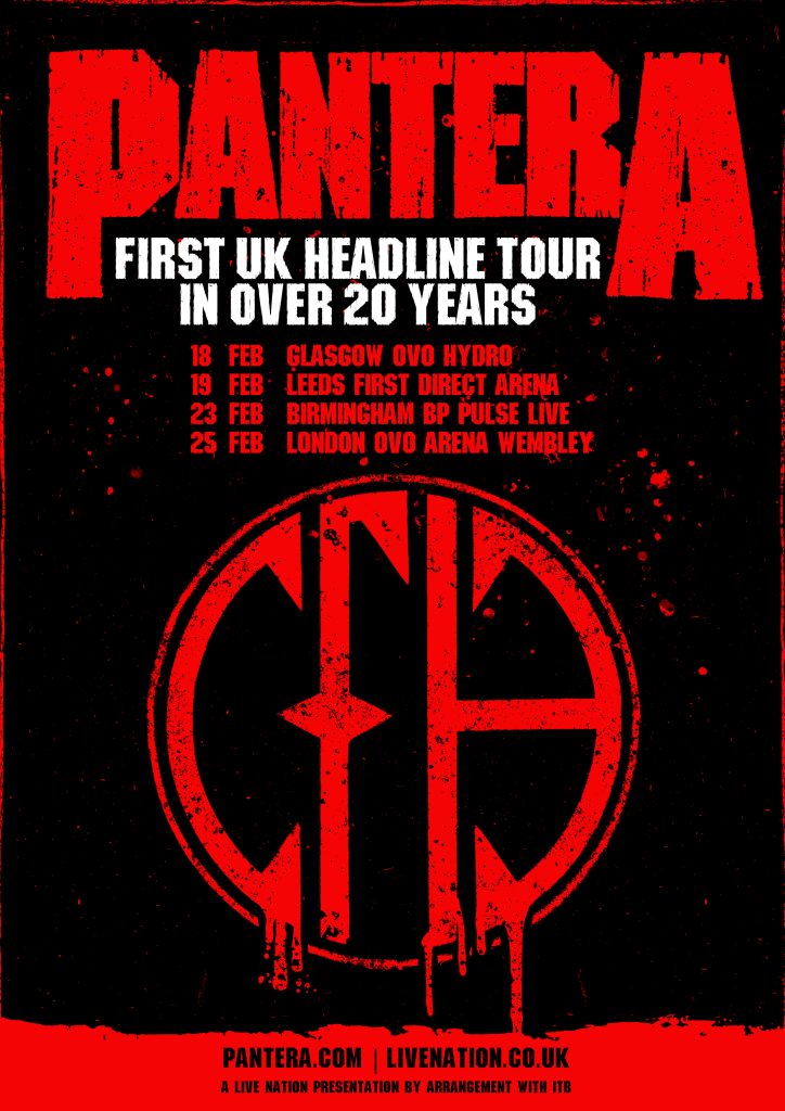 pantera uk tour poster